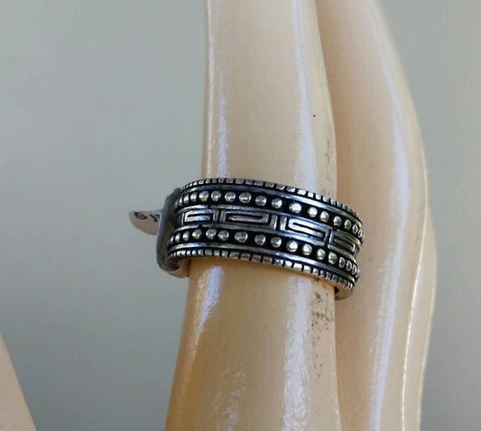 Sterling silver ring,Aztec ,tribal,chunky band,  wedding,hipster,gypsy,boho,ethnic,Celtic,handmade,hipster,rock,vintage,rustic,unisex ring