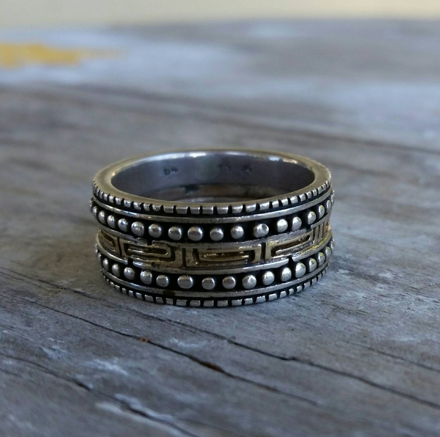 Sterling silver ring,Aztec ,tribal,chunky band,  wedding,hipster,gypsy,boho,ethnic,Celtic,handmade,hipster,rock,vintage,rustic,unisex ring