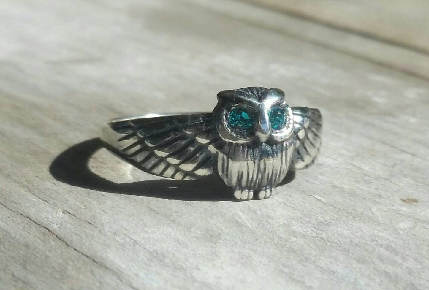 PINKIE ring,owl ring,sterling silver,bird,Swarovski crystal,boho,gypsy,woodland,goddess,women's fashion,