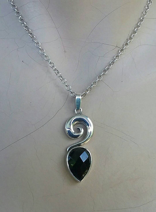 Onyx,swirl pendant,sterling silver,goddess, Handmade, gypsy,hippy,boho shic.large stone pendant,bridal,women's fashion,crystal,new age