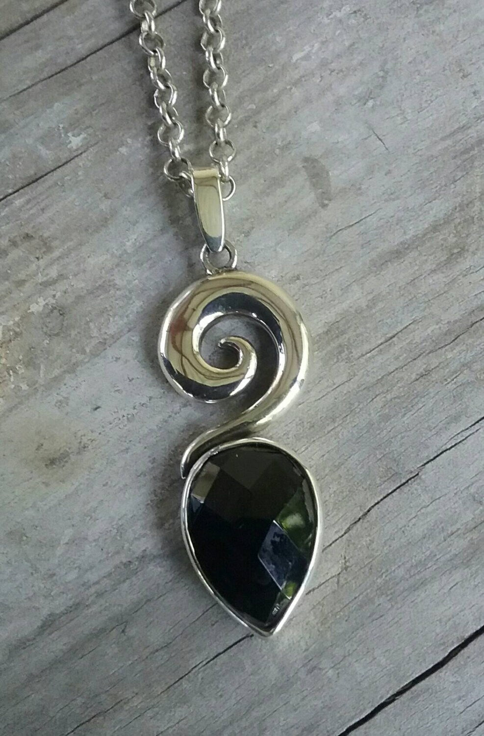 Onyx,swirl pendant,sterling silver,goddess, Handmade, gypsy,hippy,boho shic.large stone pendant,bridal,women's fashion,crystal,new age