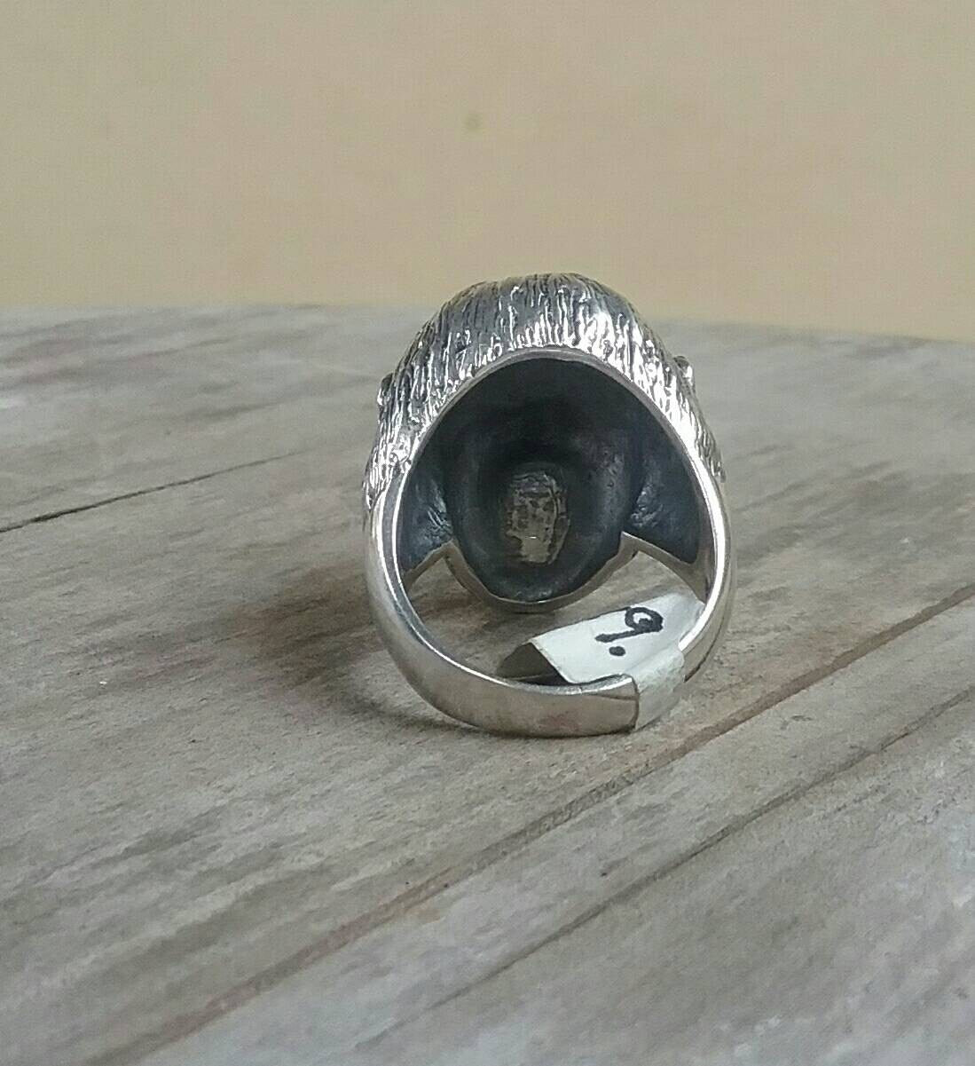 Large gorilla ring, ape ring,sterling silver,chunky ring, king kong,monkey,orangatang,