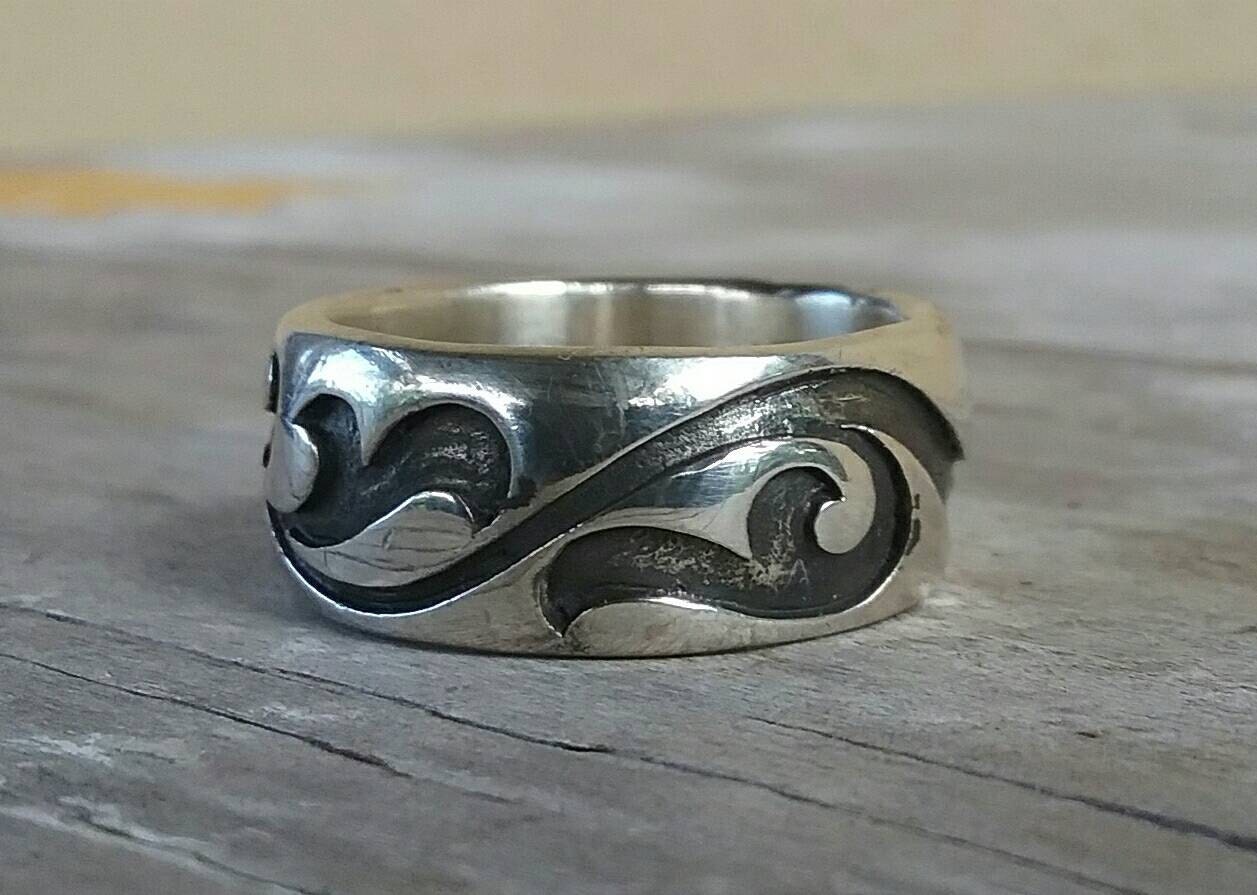 ornate scroll solid modern sterling silver ring dress ring wedding