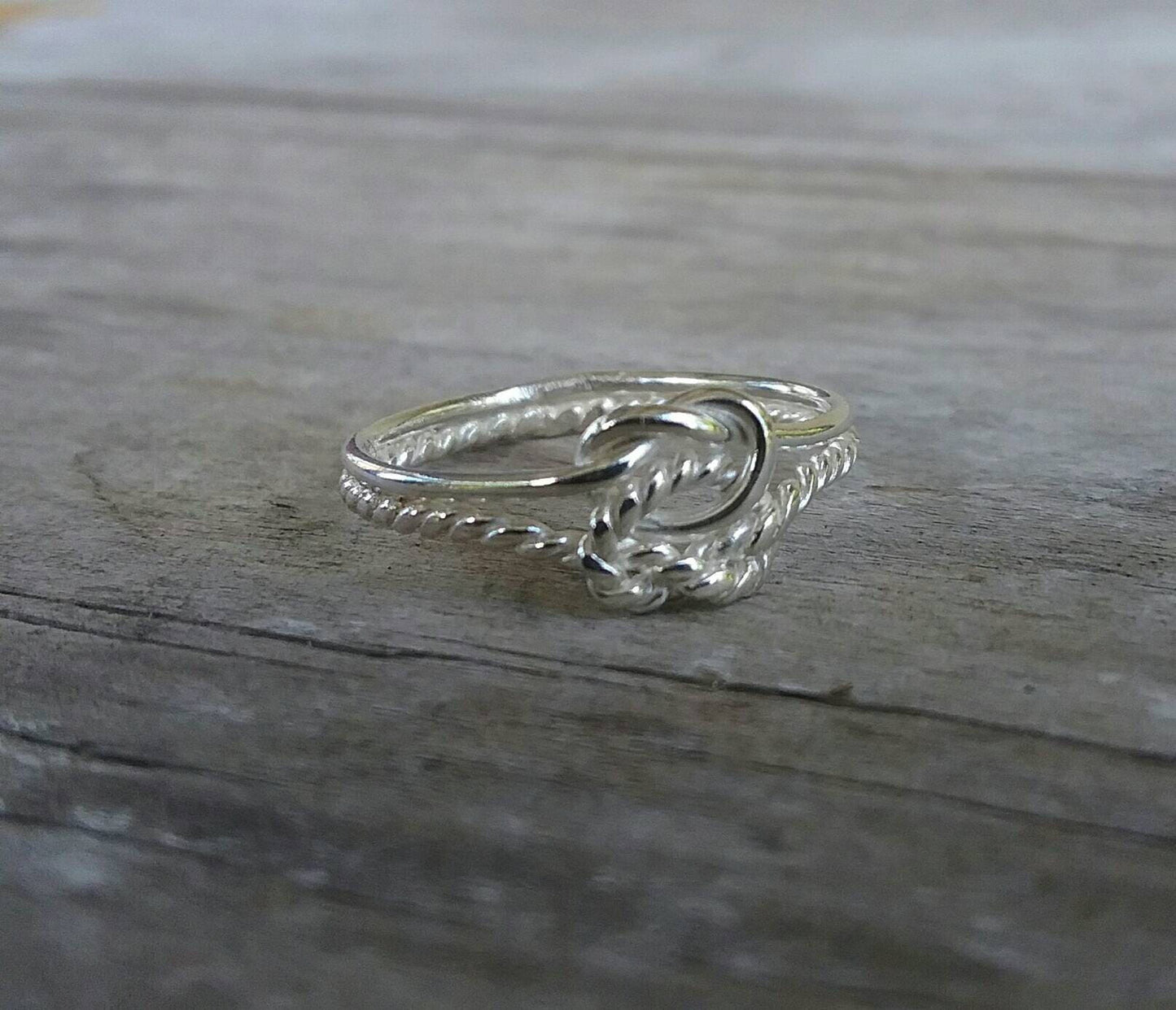 Knot ring,Double love knot,sterling silver, dainty,fine ring,fine twisted knot,boho,gypsy,silver wire ring,knot ring,handmade,