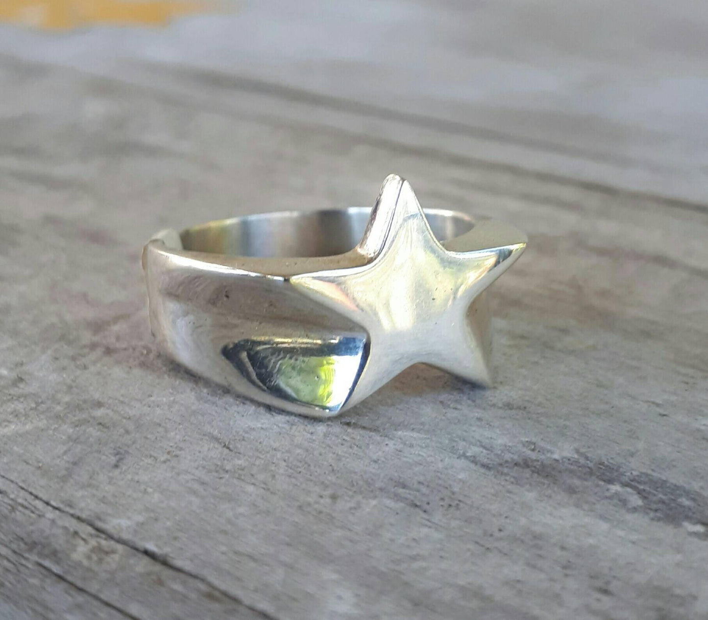 star ring,Sterling silver, flat star,5 pointed star,new age,boho,hipster,unisex ring,handmade,hippy,goddess,retro,rockabilly