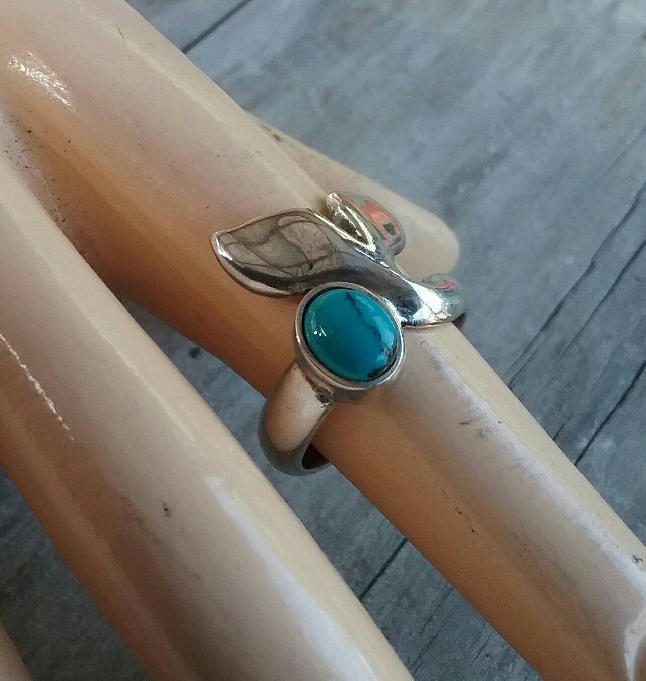 Turquoise ring,Whale tale,sterling silver,chunky ring, marine, dolphin,surf,whale ring,handmade,gypsy,boho shic,hipster,nature,ocean jewelry