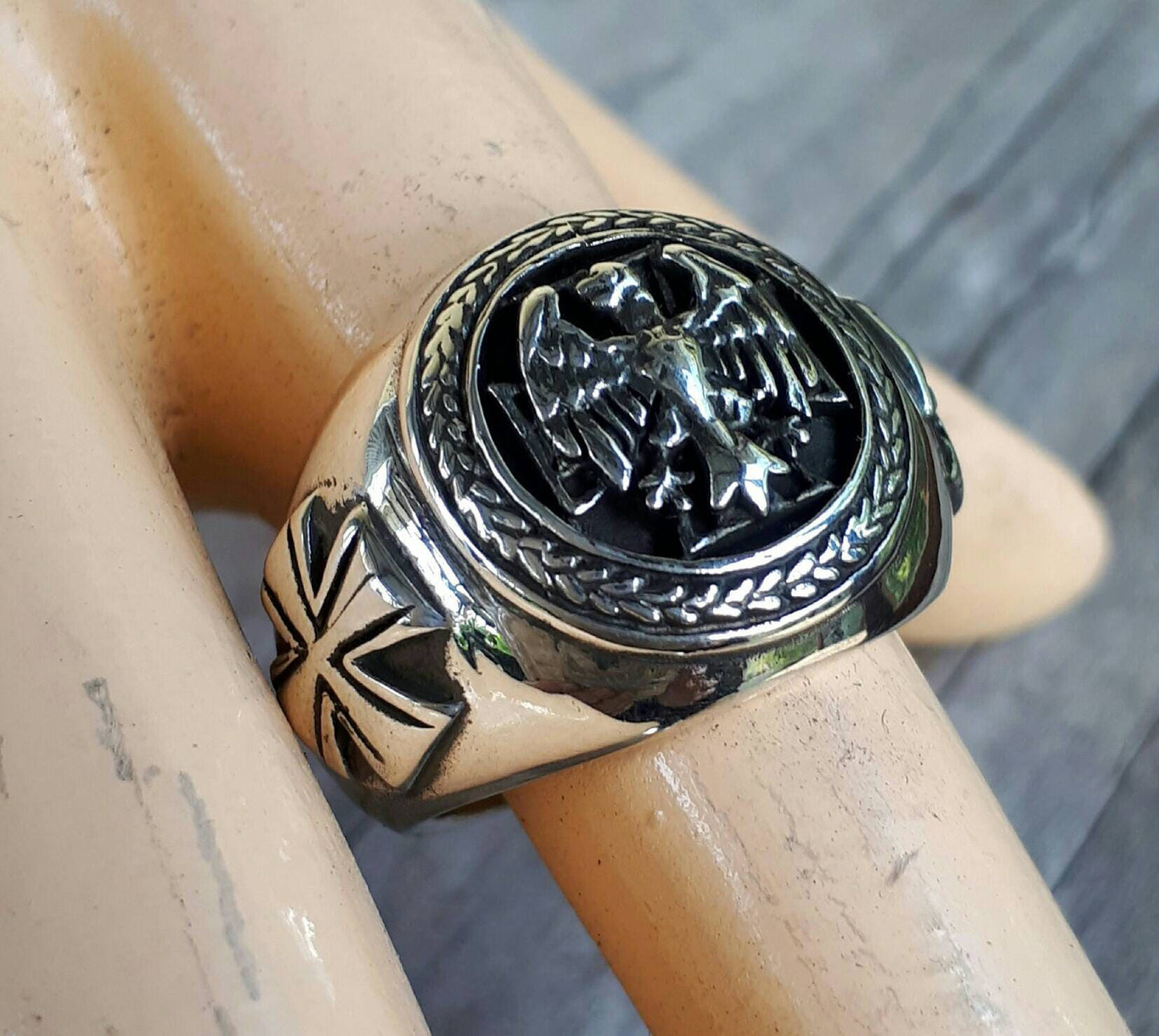 Phoenix ring, eagle,  cross, sterling silver,signet ring,college ring,handmade.mens fashion,steampunk.hipster,rockabilly