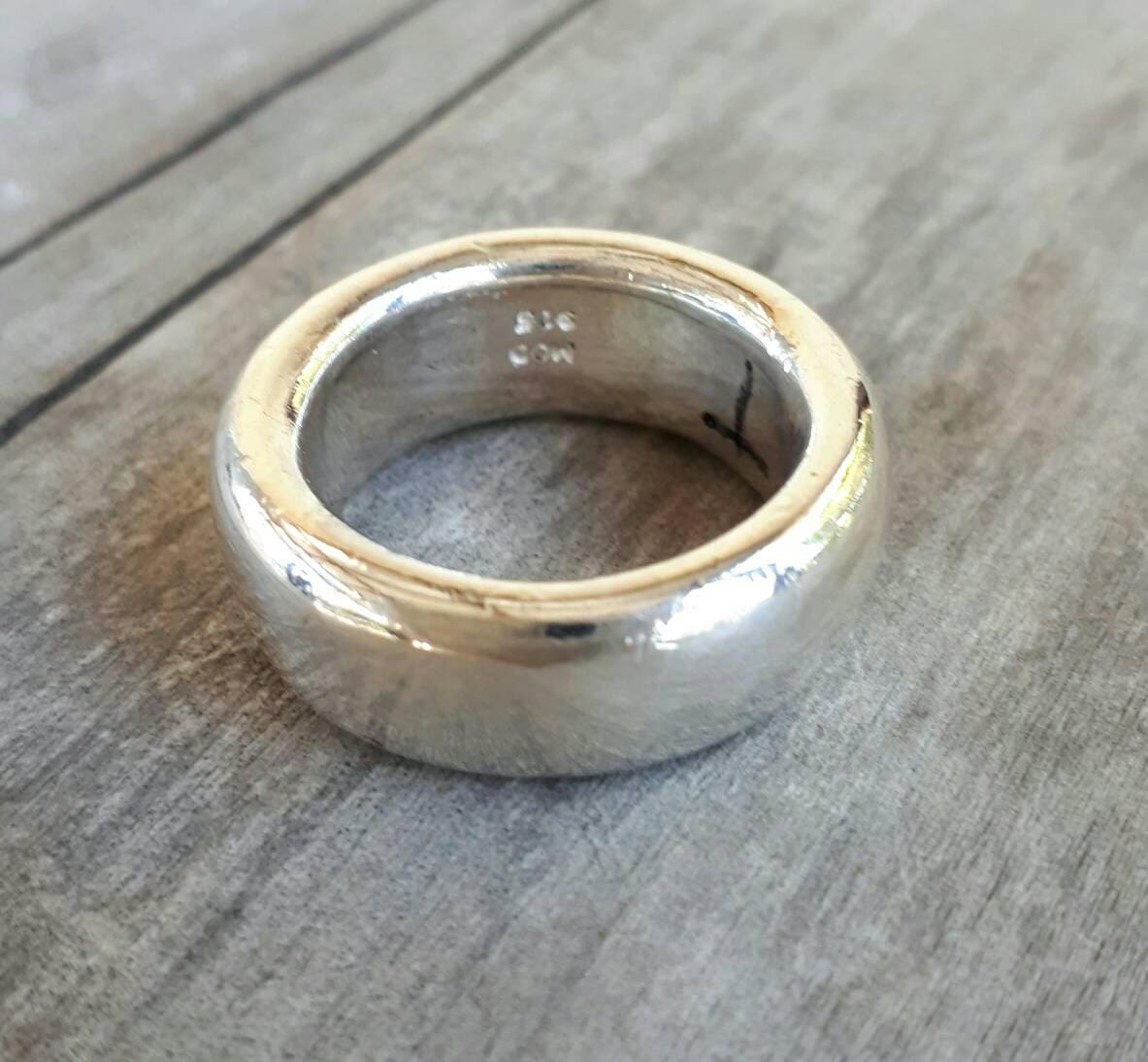 chunky ring,wide,extra heavy 10mm,handmade,solid,sterling silver,wedding band,mens fashion,industrial,boho,designer,rockabilly,hipster,round