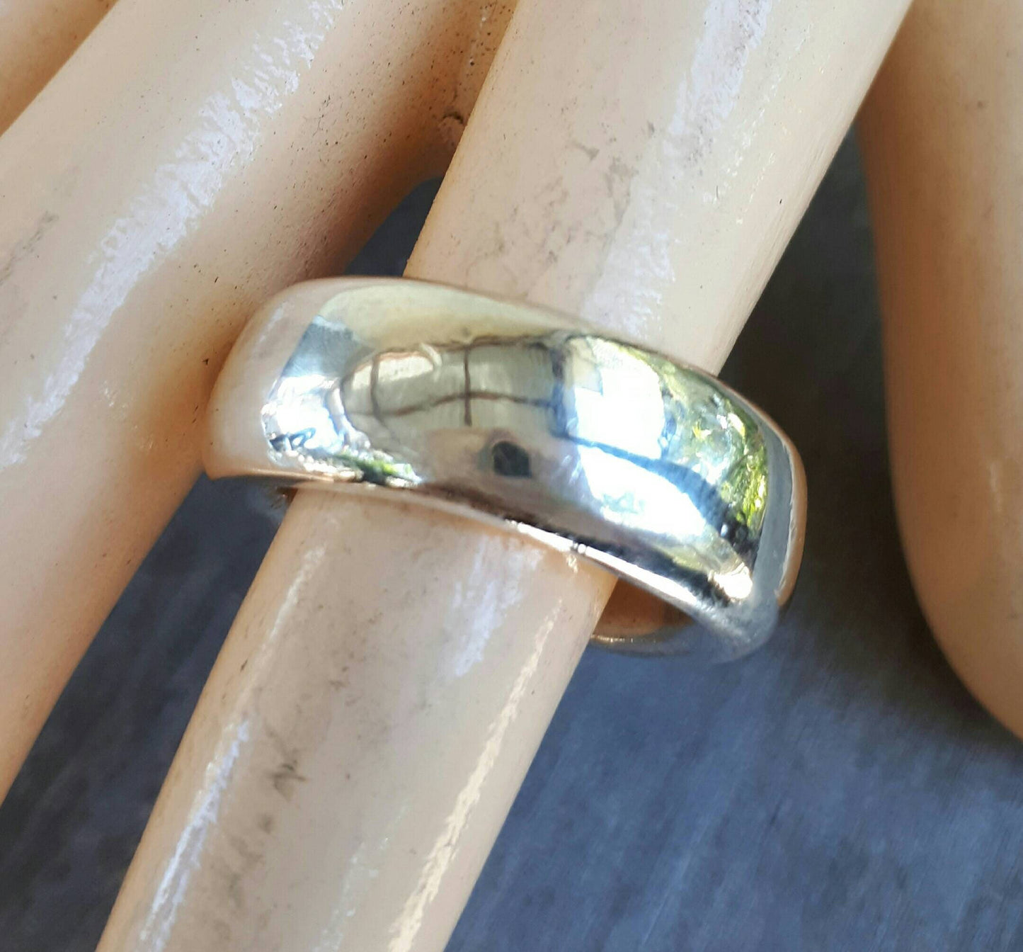 Plain silver ring,chunky,heavy,solid sterling silver,handmade,silver wedding ring,dress ring,rounded band,unisex,d ring,thick silver band