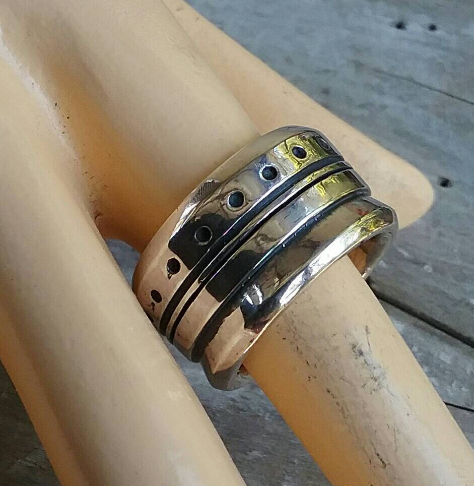 Chunky ring,wide solid band,modern,industrial,sterling silver,rustic wedding band,industrial dress ring,boho,rockabilly,handmade,hipster