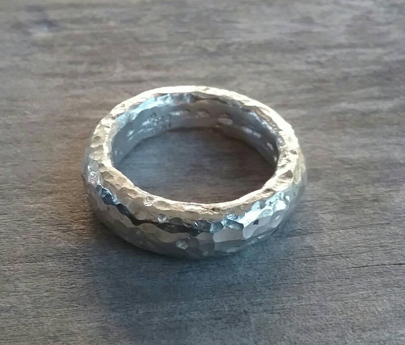 chunky silver ring,heavy solid, hammered band,sterling silver ring,rustic,nugget,distressed wedding ring,industrial, ring,boho,hipste