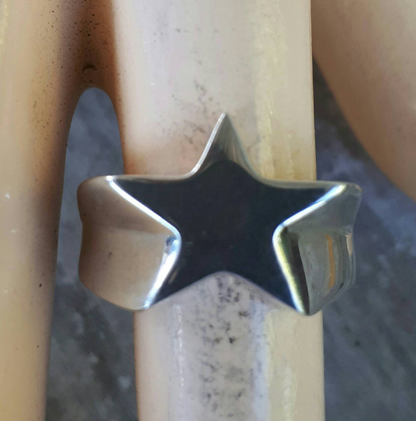 star ring,Sterling silver, flat star,5 pointed star,new age,boho,hipster,unisex ring,handmade,hippy,goddess,retro,rockabilly