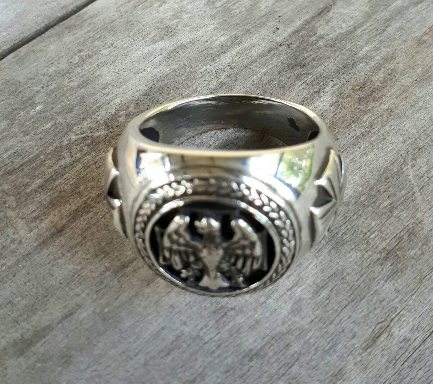 Phoenix ring, eagle,  cross, sterling silver,signet ring,college ring,handmade.mens fashion,steampunk.hipster,rockabilly