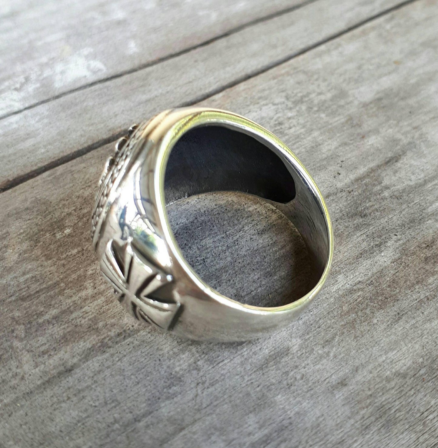 Phoenix ring, eagle,  cross, sterling silver,signet ring,college ring,handmade.mens fashion,steampunk.hipster,rockabilly