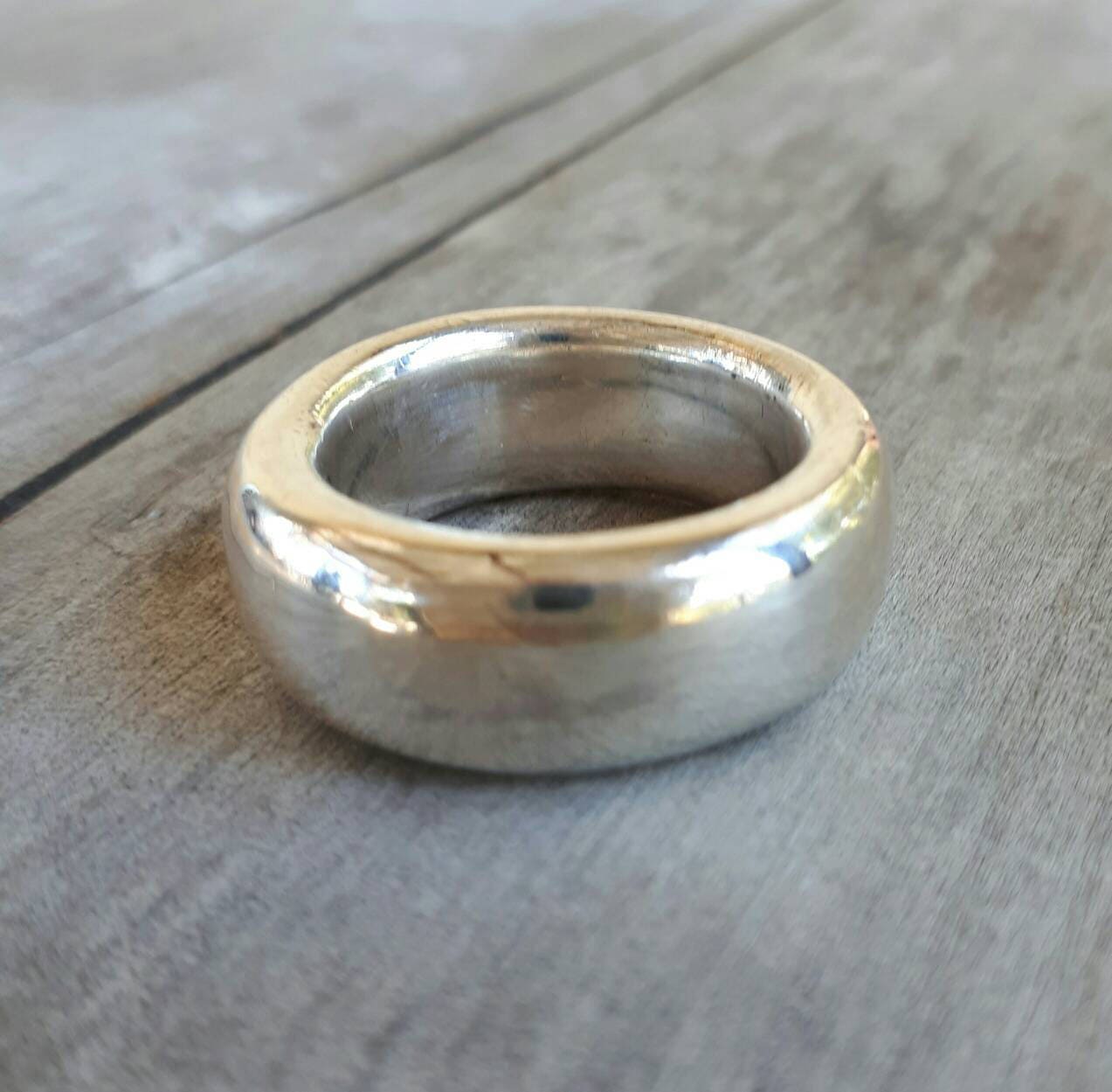 chunky ring,wide,extra heavy 10mm,handmade,solid,sterling silver,wedding band,mens fashion,industrial,boho,designer,rockabilly,hipster,round