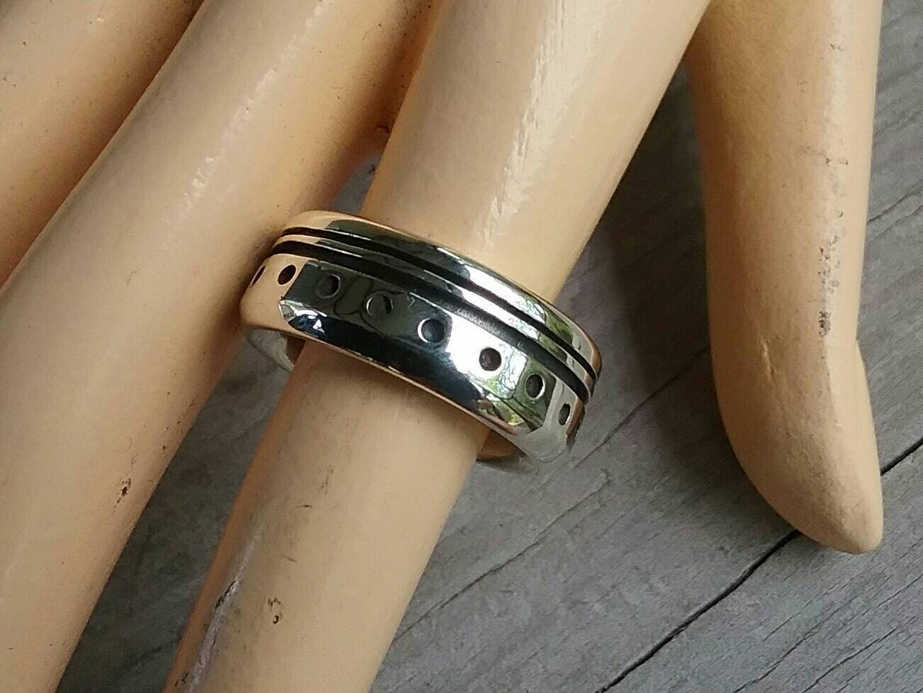 Chunky ring,Solid, wide ring,modern, sterling silver,handmade,unisex,rustic,steampunk,,his and her wedding