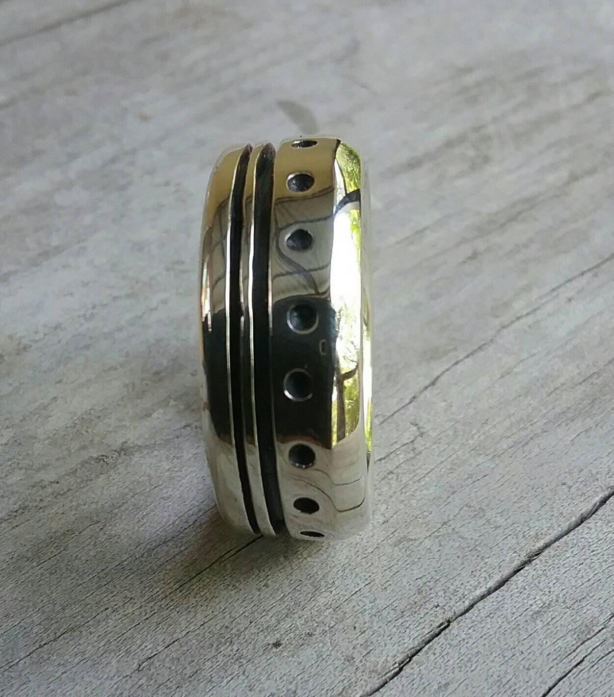 Chunky ring,Solid, wide ring,modern, sterling silver,handmade,unisex,rustic,steampunk,,his and her wedding