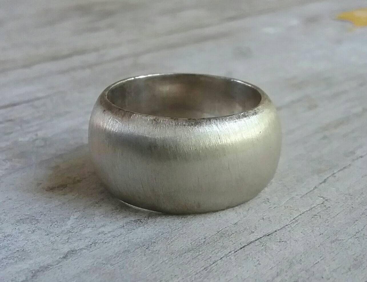 Wide ring,chunky band,sterling silver,heavy,half round,solid,handmade,plain ring,plain band,silver wedding ring,His and her sizes,