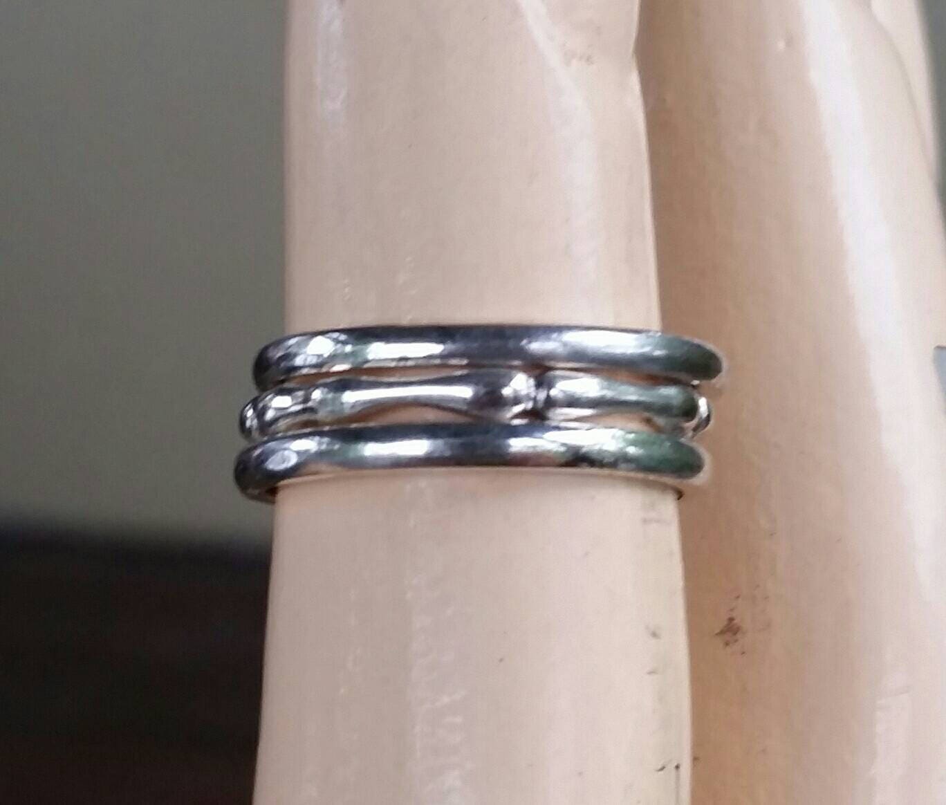 stacking rings,sterling silver bamboo ring,round wire,bones,thin round band,wedding band,half rounded,boho,gypsy,goddess,stacker