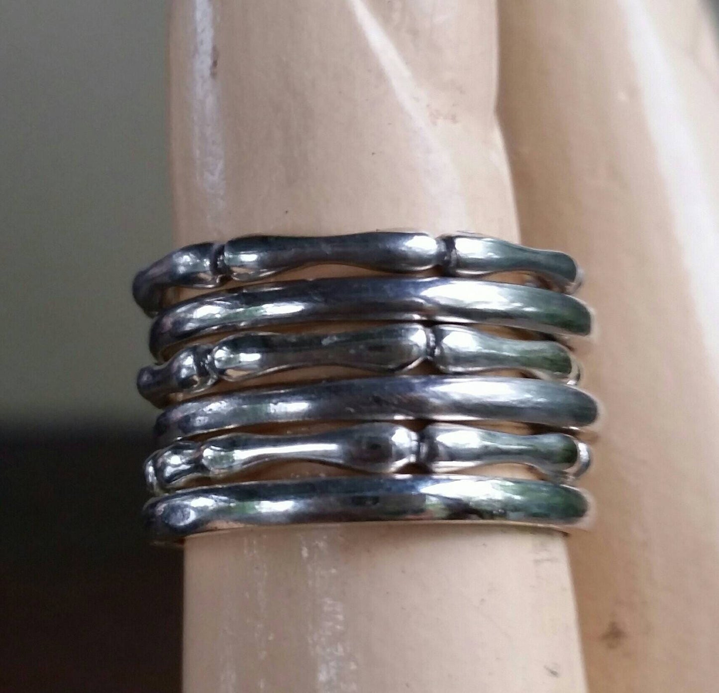 stacking rings,sterling silver bamboo ring,round wire,bones,thin round band,wedding band,half rounded,boho,gypsy,goddess,stacker