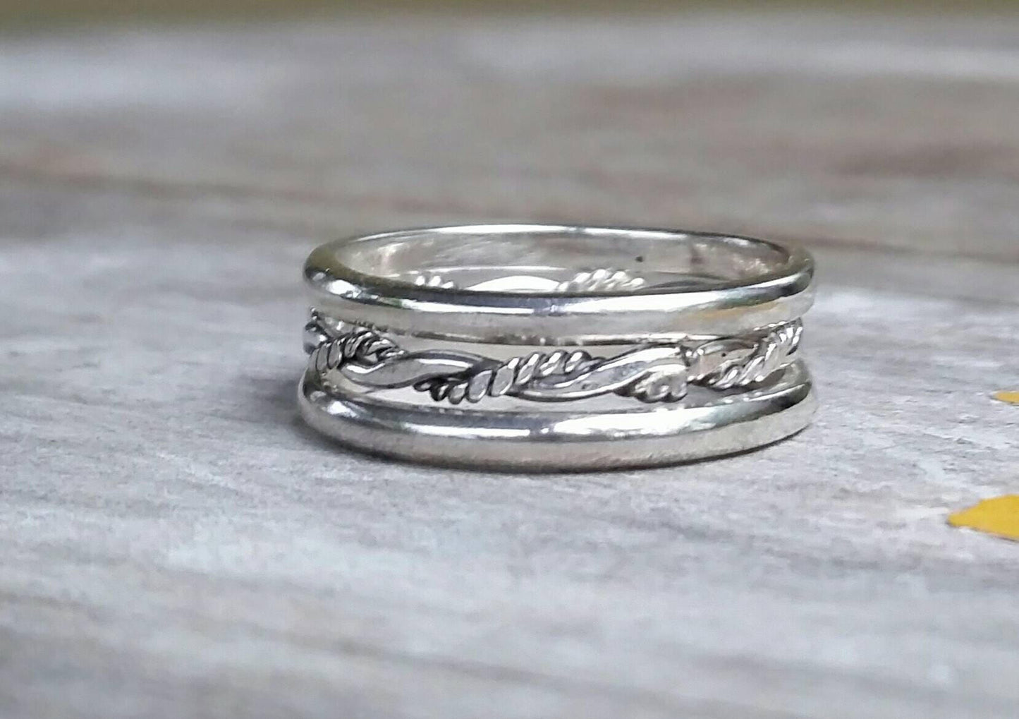 stackable ring set,sterling silver set of 3,4 or 5 twisted wire and plain silver bands,woven ring set