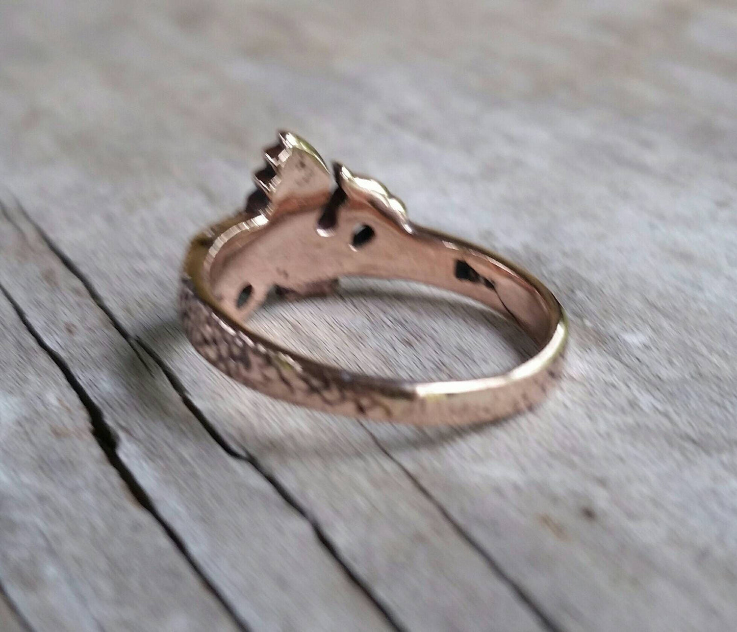 Small gold dragon ring,solid 9k rose gold,welsh dragon, steampunk,gothic,punk,mythical,pinkie ring,boho,girls dragon ring,goddess,new age