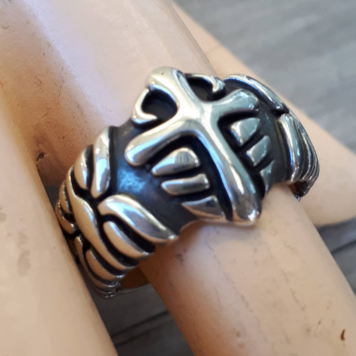 cross ring,tribal,pagan,sterling silver,handmade, Christian,religious, Jesus,god,knights templar,medievil,wedding ring,steampunk,