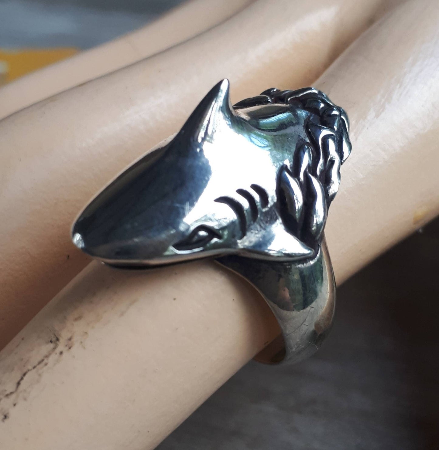 Shark ring,marine jewelry,great white,sterling silver,handmade,fisherman,animal jewelry,