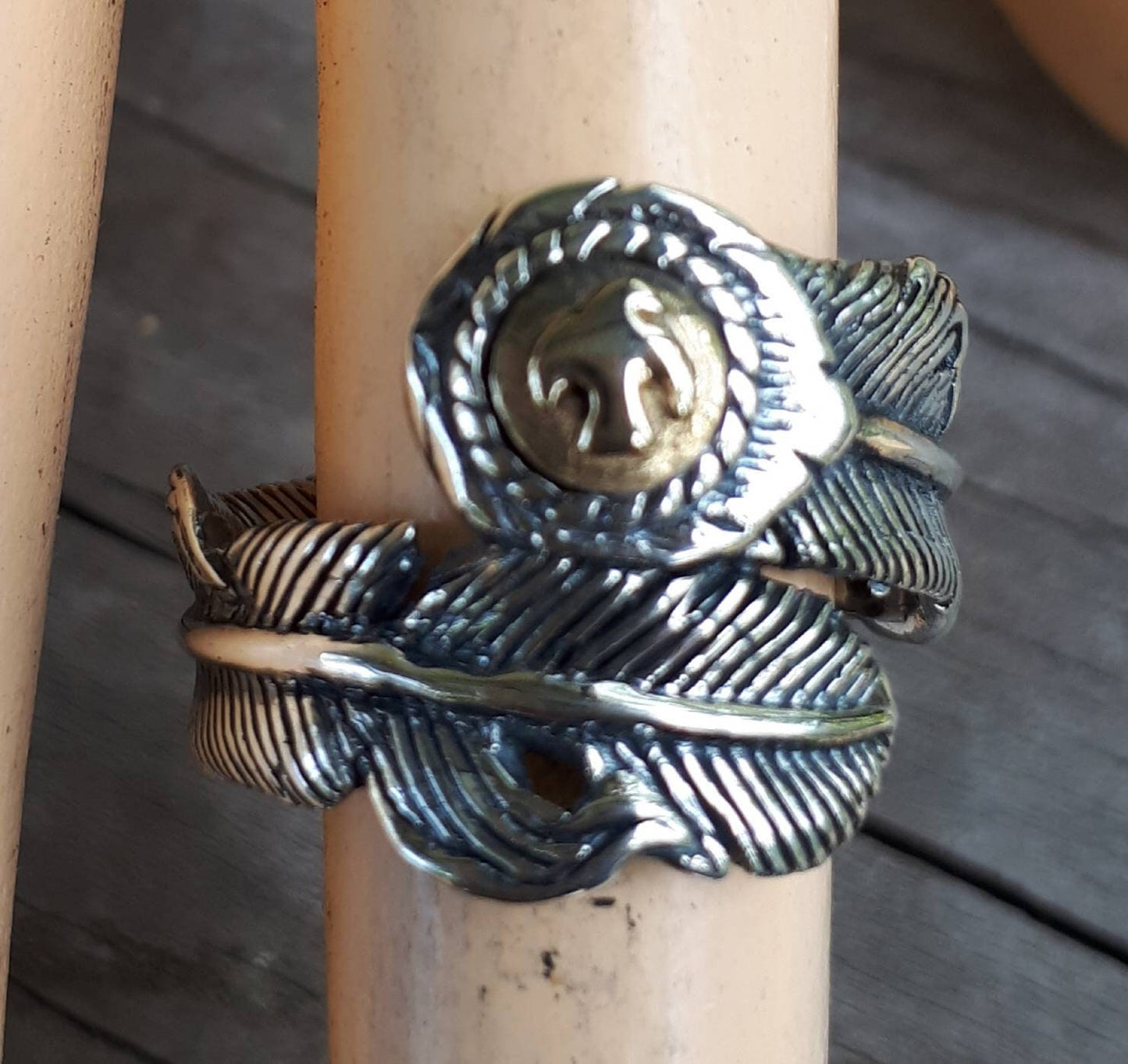 Feather ring,Sterling silver,brass,two tone,eagle,Pheonix, tribal,indian,cowboy,country and western,hipster,rockabilly,handmade,wedding,bird