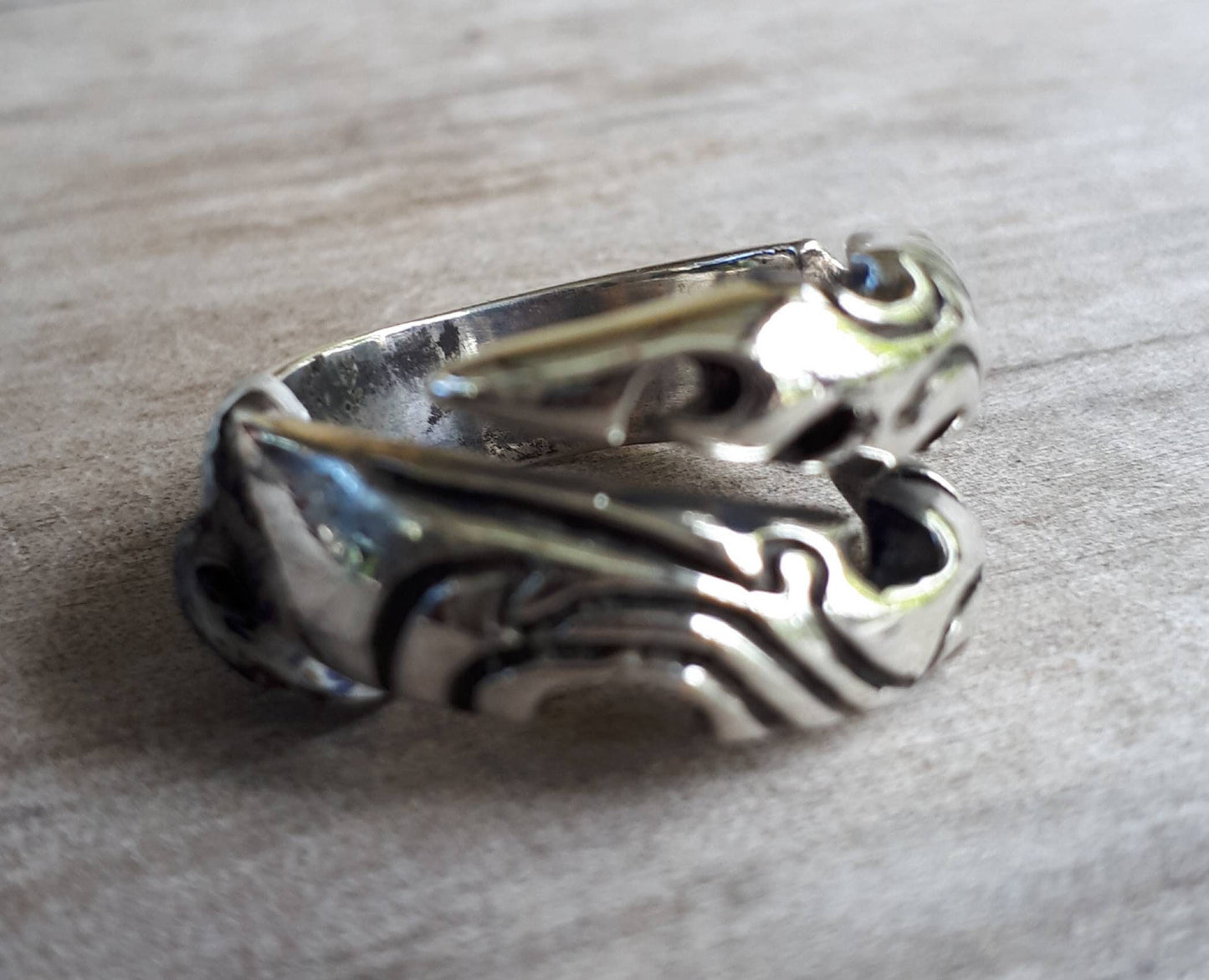 Tribal Claw ring,talon,sterling silver,steampunk,chunky ring,handmade,boho,hipster,alien,Geiger,viking,eagle claw,industrial,rustic