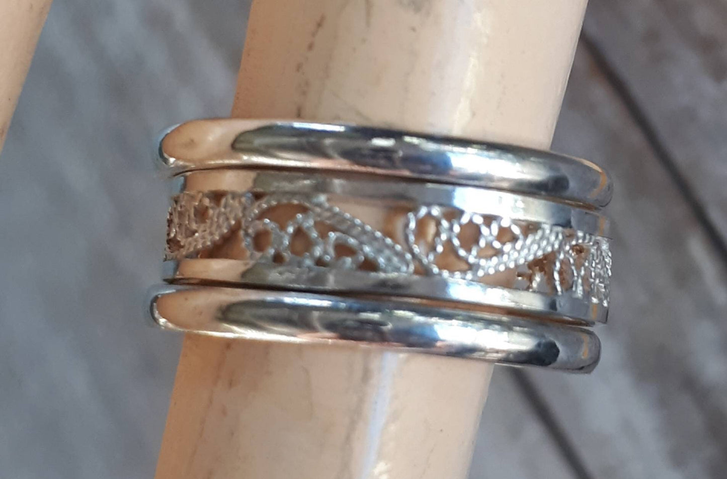 Filegree ring,sterling silver,fine band,handmade,boho,goddess,wedding bands,silver ring,gypsy,vintage,women fashion,new age,retro