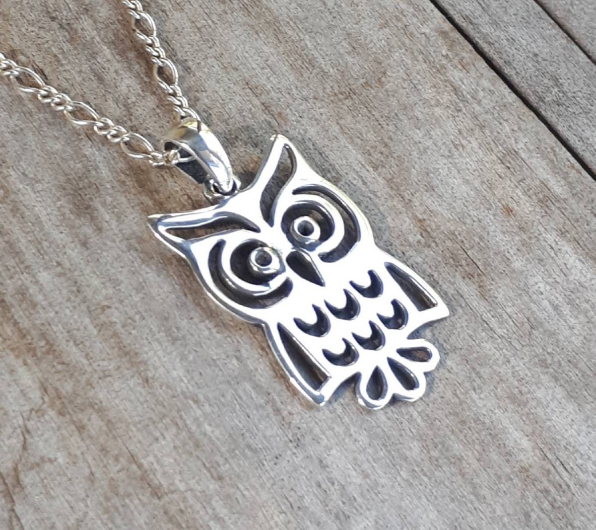 owl pendant,sterling silver,bird pendant,boho jewelry,gypsy,goddess,new age,silver owl,owl silhouette,filegree,woodland