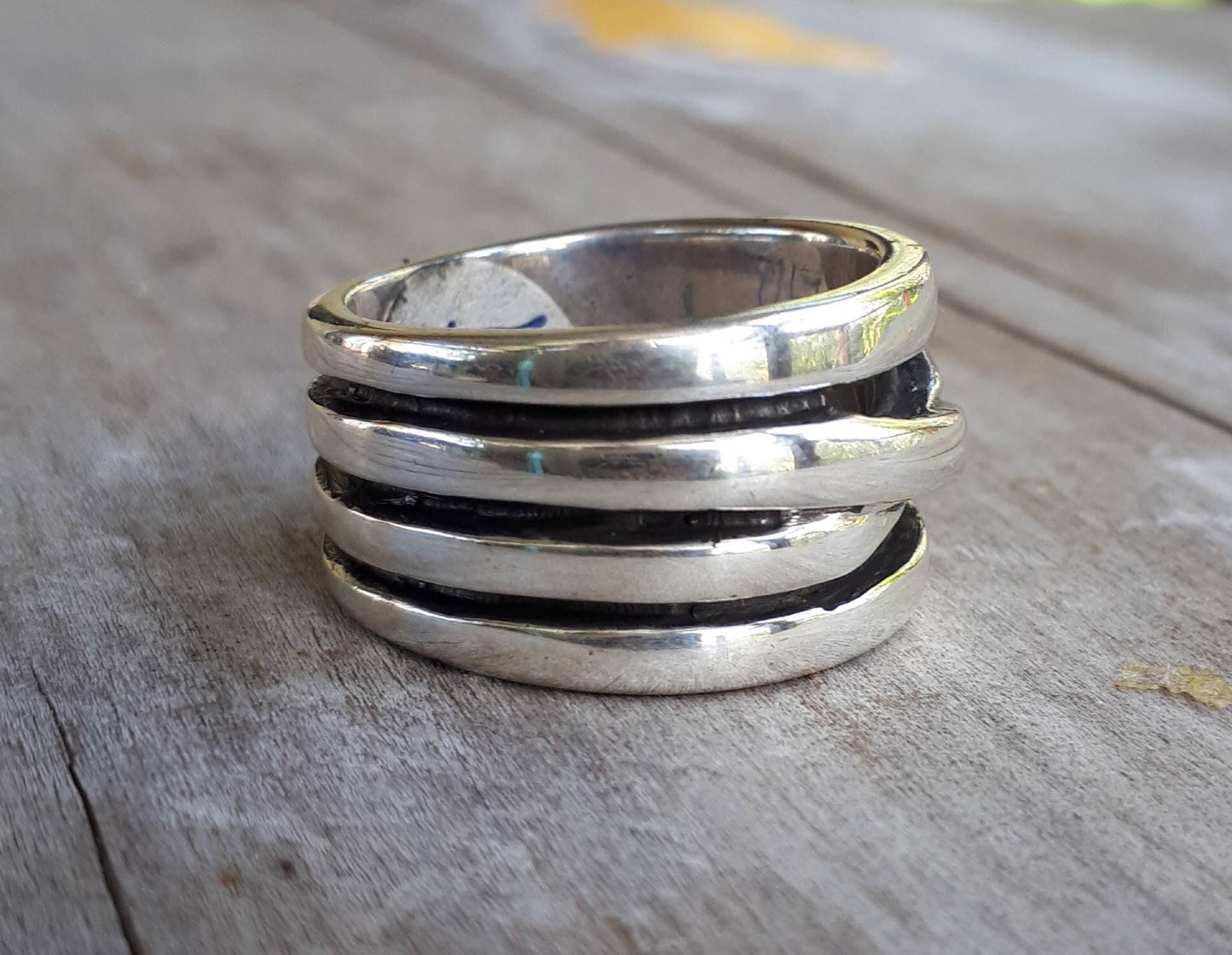 Chunky ring,wide band,sterling silver, unisex,wedding ring,boho,modern,handmade,industrial,shabby chic,solid silver band,hipster