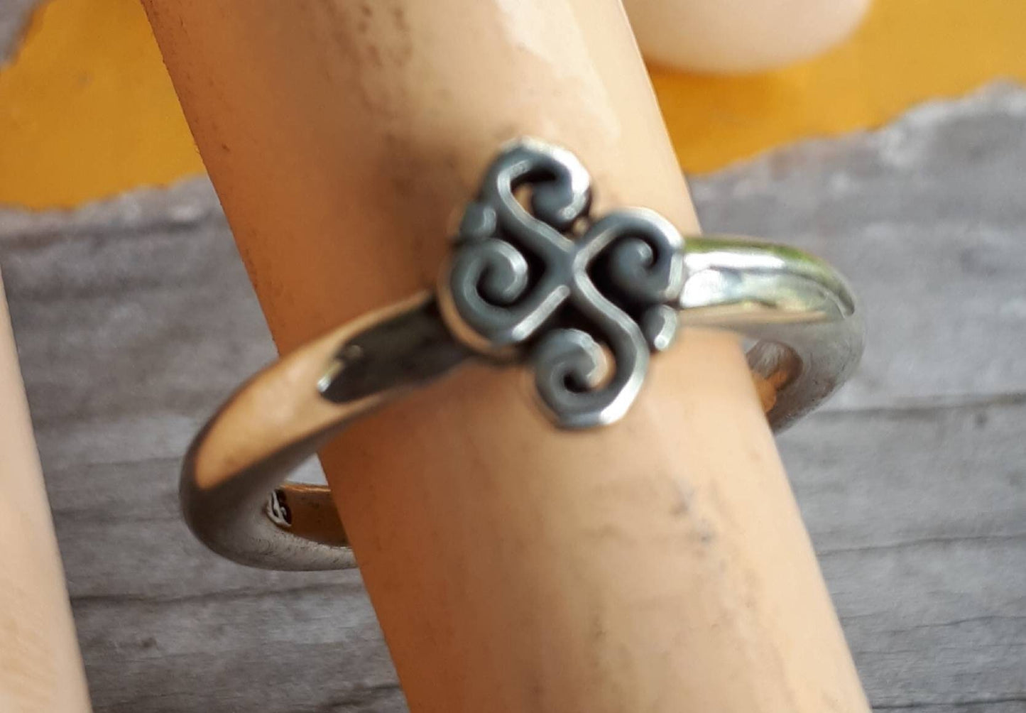 stacking rings,sterling silver,Celtic,flower ring,rose ring,chunky band,handmade,boho,goddess,round wedding bands,thick silver rings,tribal