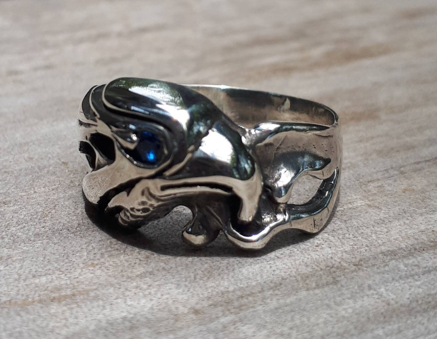 Eagle ring,sterling silver,syn sapphire ring,bird head,red stone  m,tribal,indian,cowboy,country and western,Phoenix,hawk,mans ring