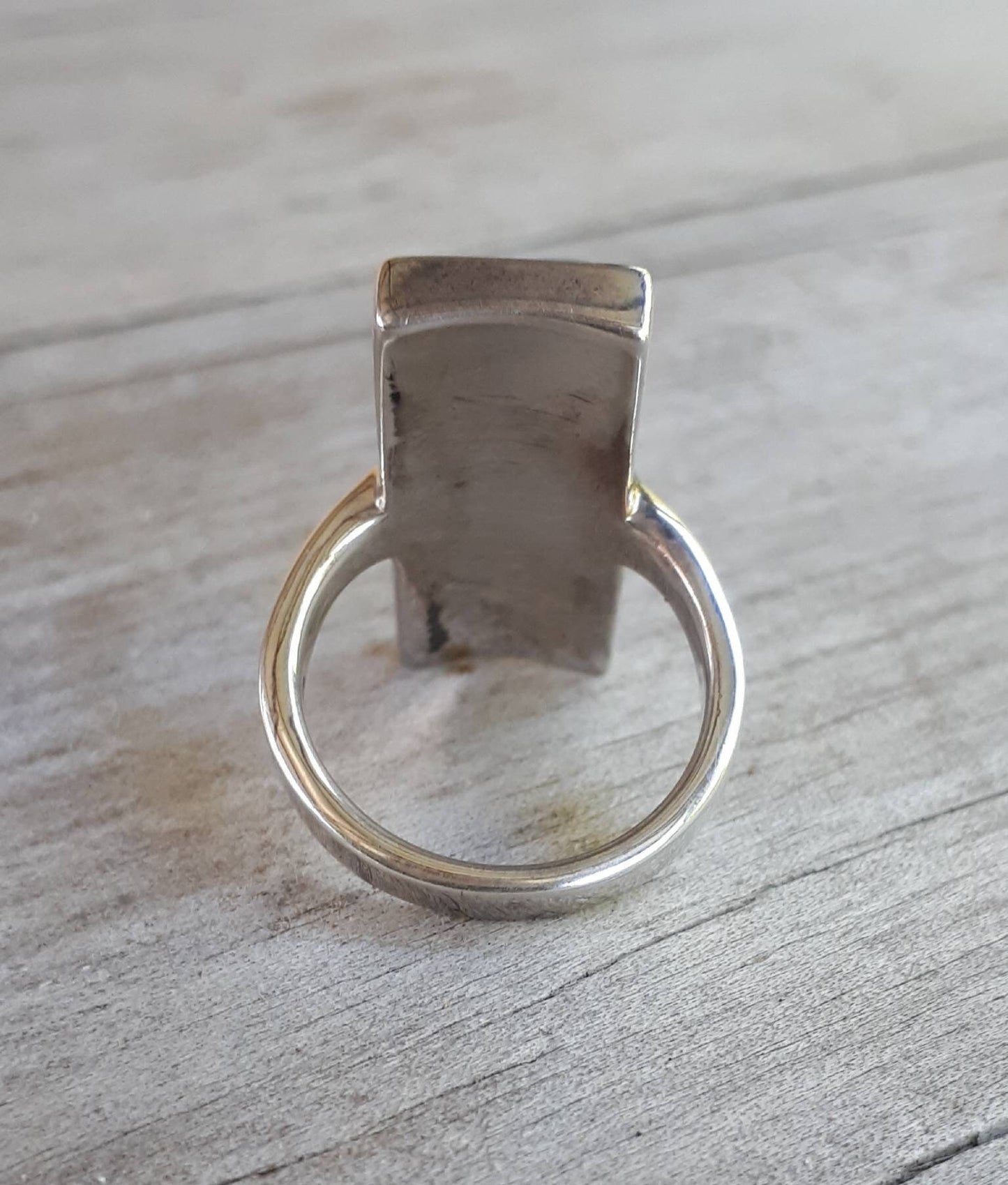 Long ring,mosaic,sterling silver,mother of pearl,turquoise ring,boho,goddess ring,new age,chunky ring,gypsy,large silver ring,stone ring,