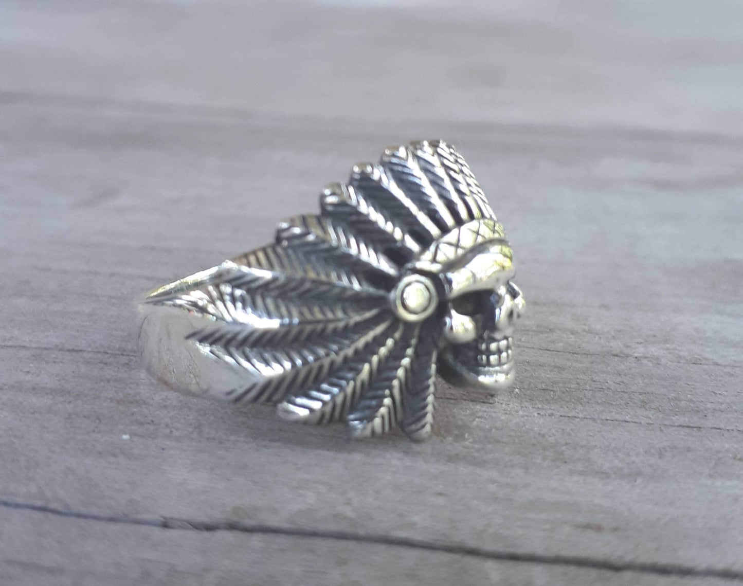 indian ring,sterling silver,skull ring,indian skull,Indian chief,tribal,boho ring,unisex,gypsy,eithnic,