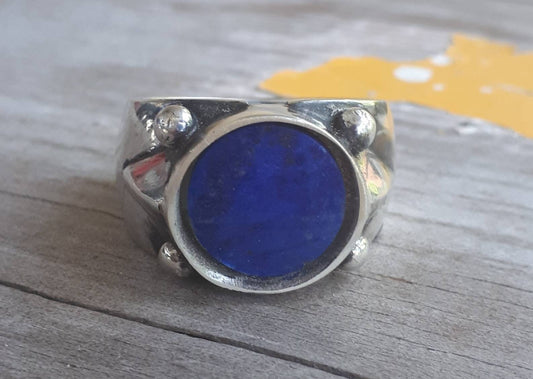 Lapis lazuli ring,sterling silver,stone ring,chunky ring,wedding ring,blue stone,boho,gemstone ring