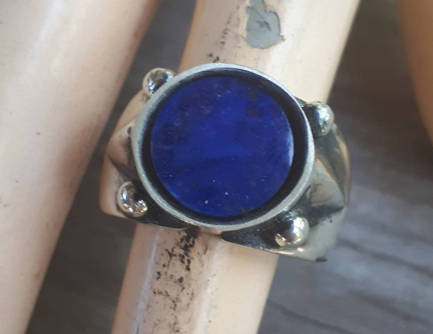 Lapis lazuli ring,sterling silver,stone ring,chunky ring,wedding ring,blue stone,boho,gemstone ring