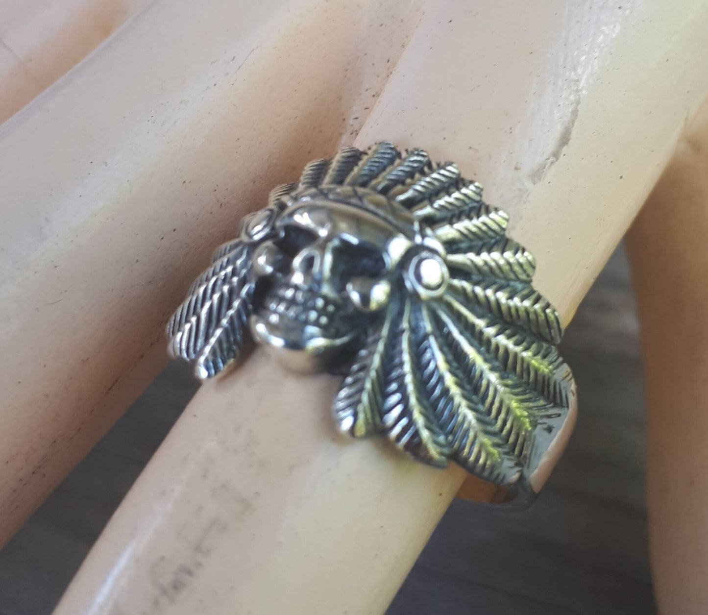 indian ring,sterling silver,skull ring,indian skull,Indian chief,tribal,boho ring,unisex,gypsy,eithnic,