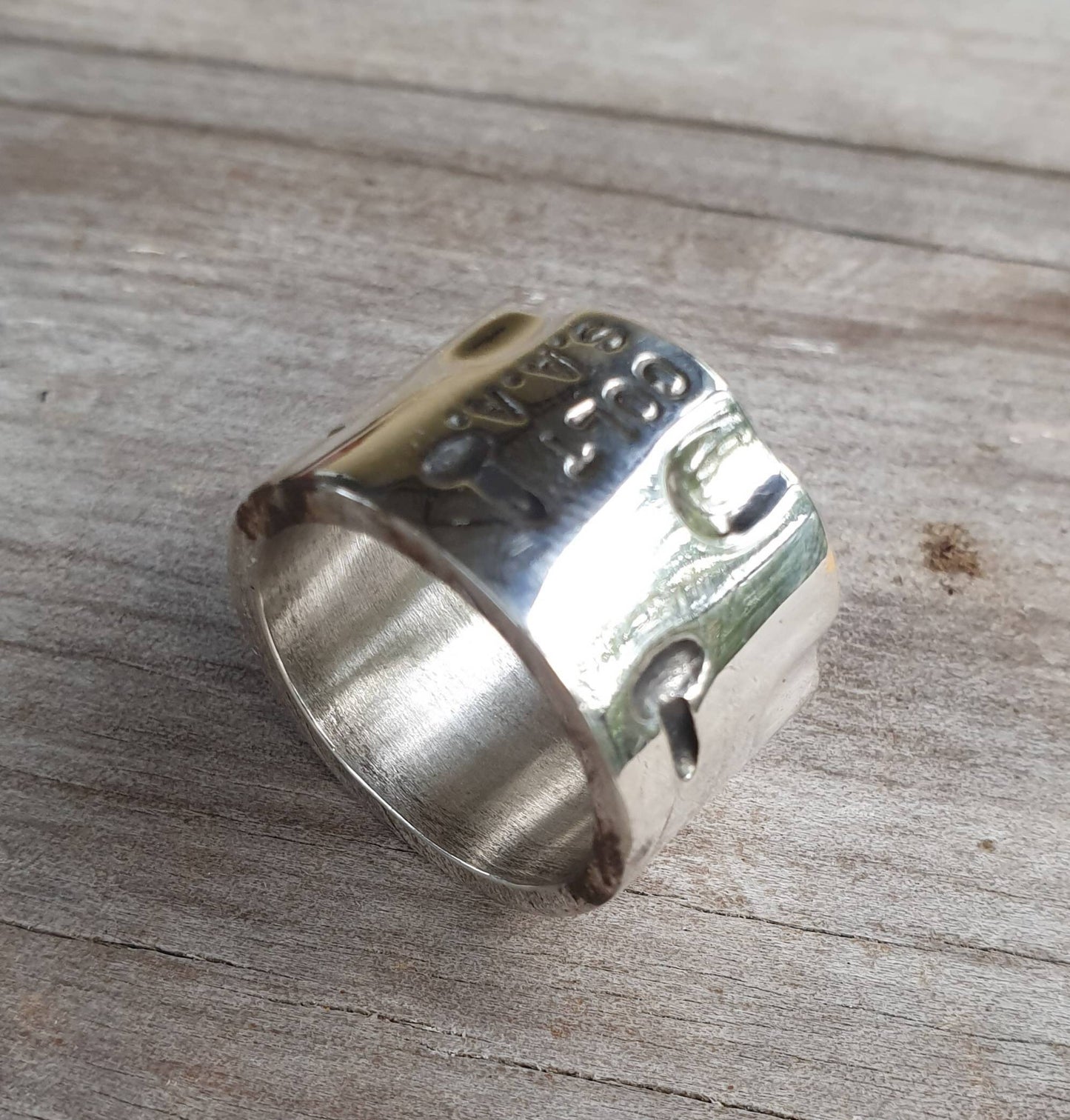 Colt,Gun barrel ring,17mm,sterling silver,chunky ring,colt,S.A.A 45,wide heavy ring,colt peacemaker,handmade,gun ring,revolver,