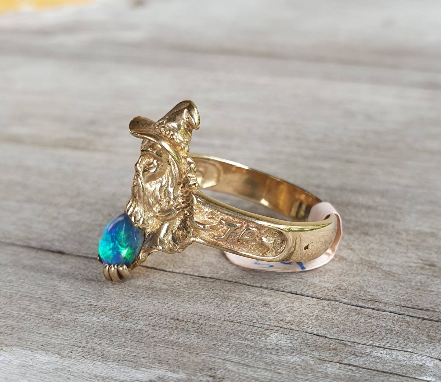 wizard ring,9ct gold,opal triplet,magic,merlin,fantasy, mythical,steampunk,gothic punk,Dumbledore,witch,wiccan