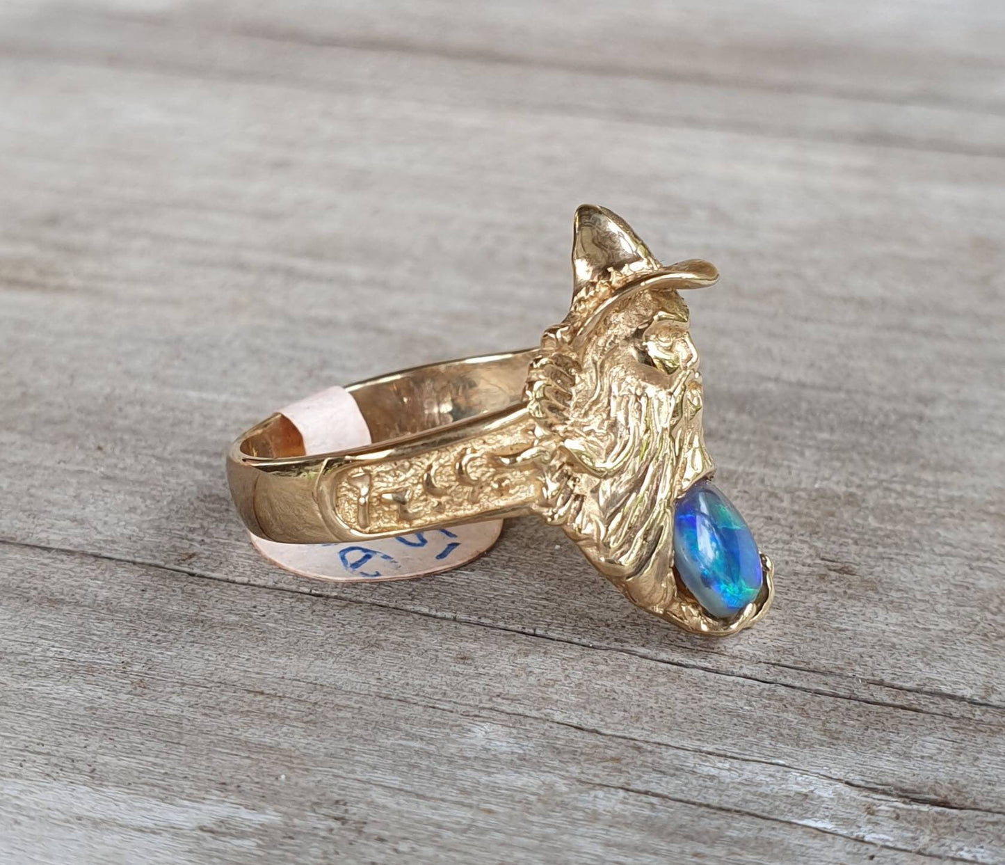 wizard ring,9ct gold,opal triplet,magic,merlin,fantasy, mythical,steampunk,gothic punk,Dumbledore,witch,wiccan