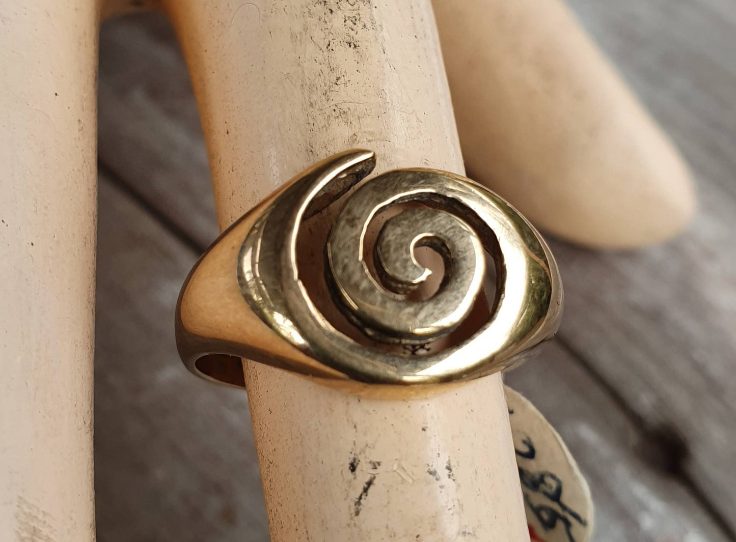 Swirl ring,9ct gold,boho,goddess, steampunk,gothic,art nouveau celtic,tribal,gypsy,spiral,gold swirl ring Maori koru,