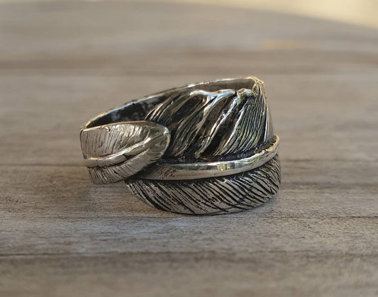 feather ring,unisex ,sterling silver,wedding band,hipster, alternative, indian, boho ring,gypsy,shabby chic,handmade,bird,new age,