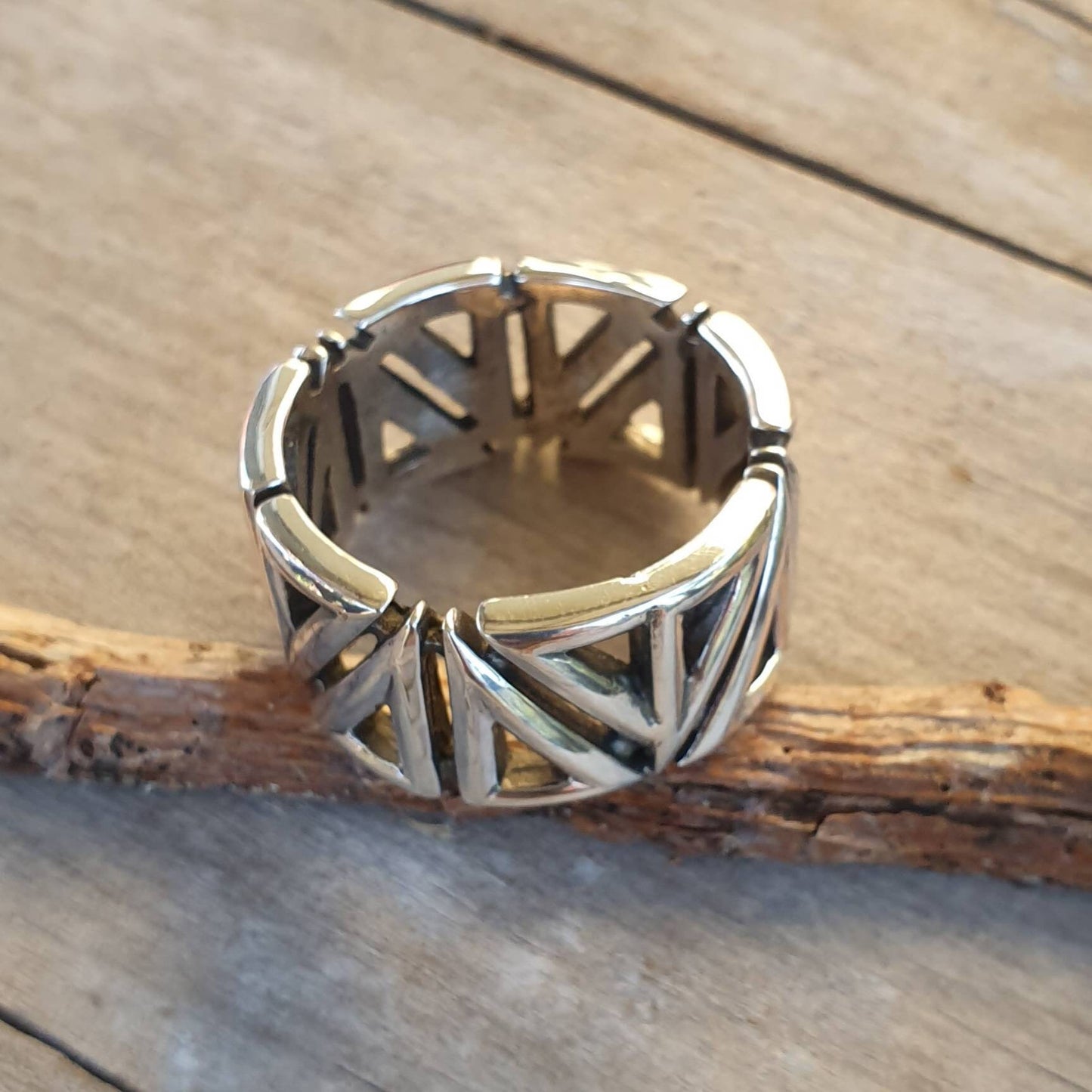 Wide mens ring, heavy,chunky,sterling silver,industrial,handmade,wedding band,dress ring, geometric, aztec,hipster,wide band,