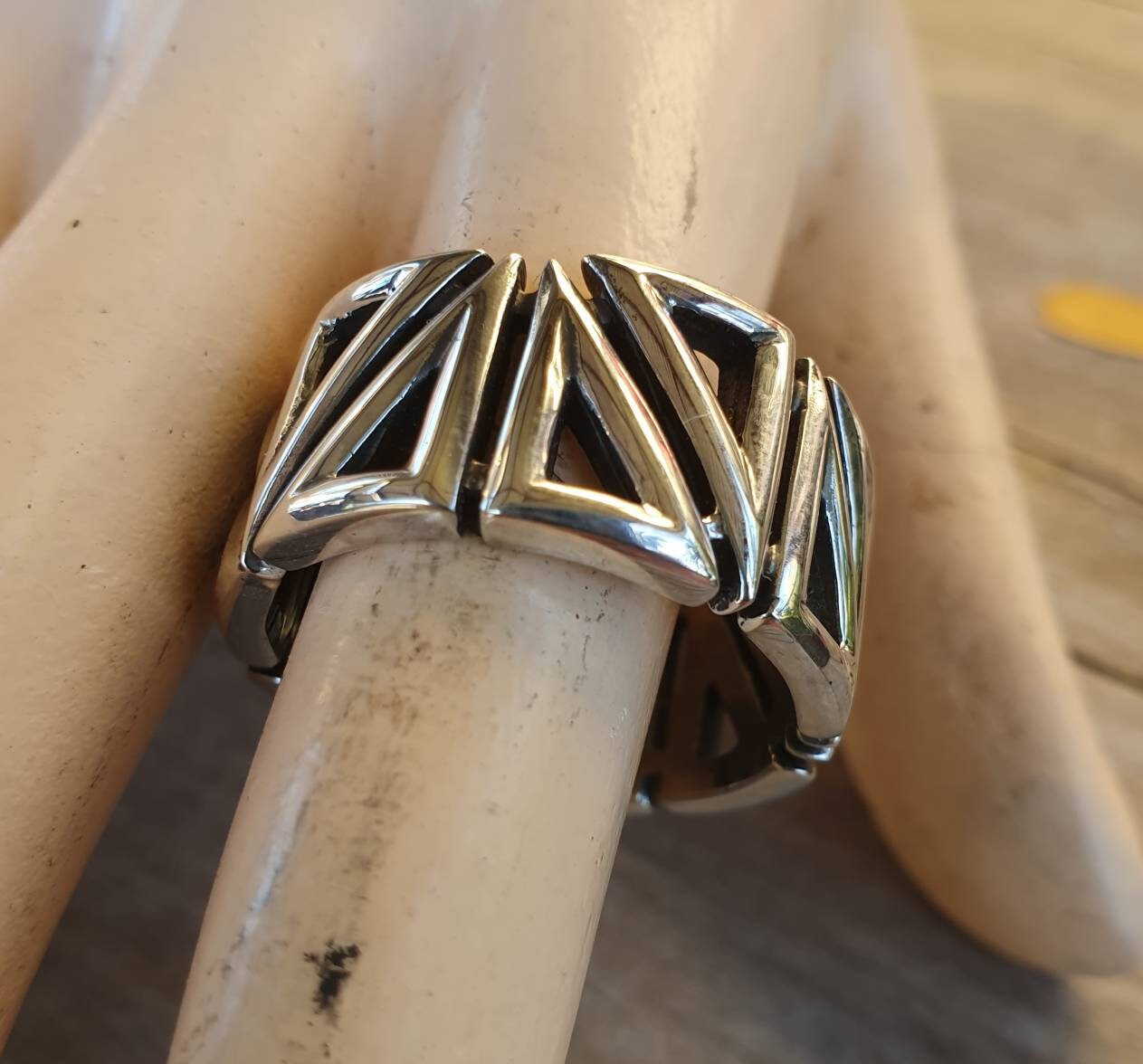 Wide mens ring, heavy,chunky,sterling silver,industrial,handmade,wedding band,dress ring, geometric, aztec,hipster,wide band,