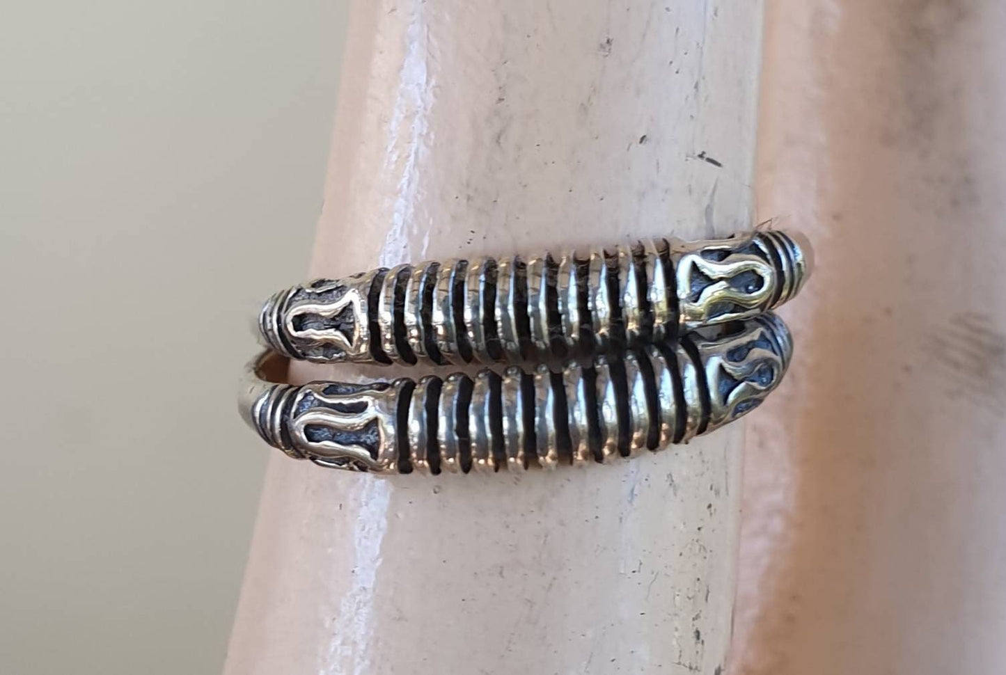 Stacker ring,Sterling silver,tribal,ethnic band,patterened wire,fine band,boho ring,thin silver ring,pinkie ring,wire ring.