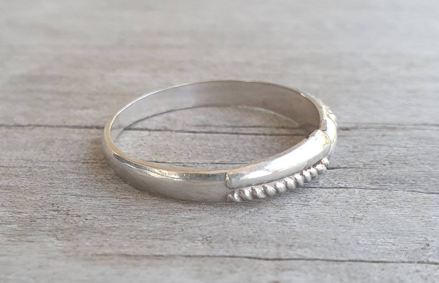 Stacker ring,Sterling silver,tribal,ethnic band,twisted wire,fine band,boho ring,thin silver ring,pinkie ring,small ring.