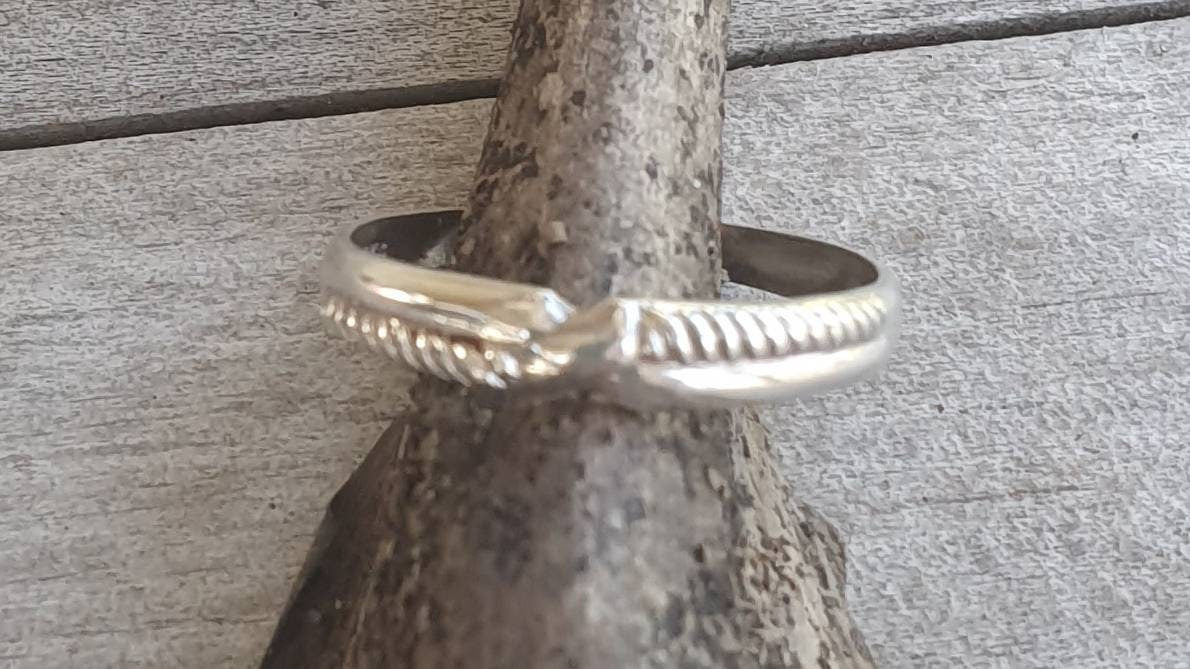 Stacker ring,Sterling silver,tribal,ethnic band,twisted wire,fine band,boho ring,thin silver ring,pinkie ring,small ring.